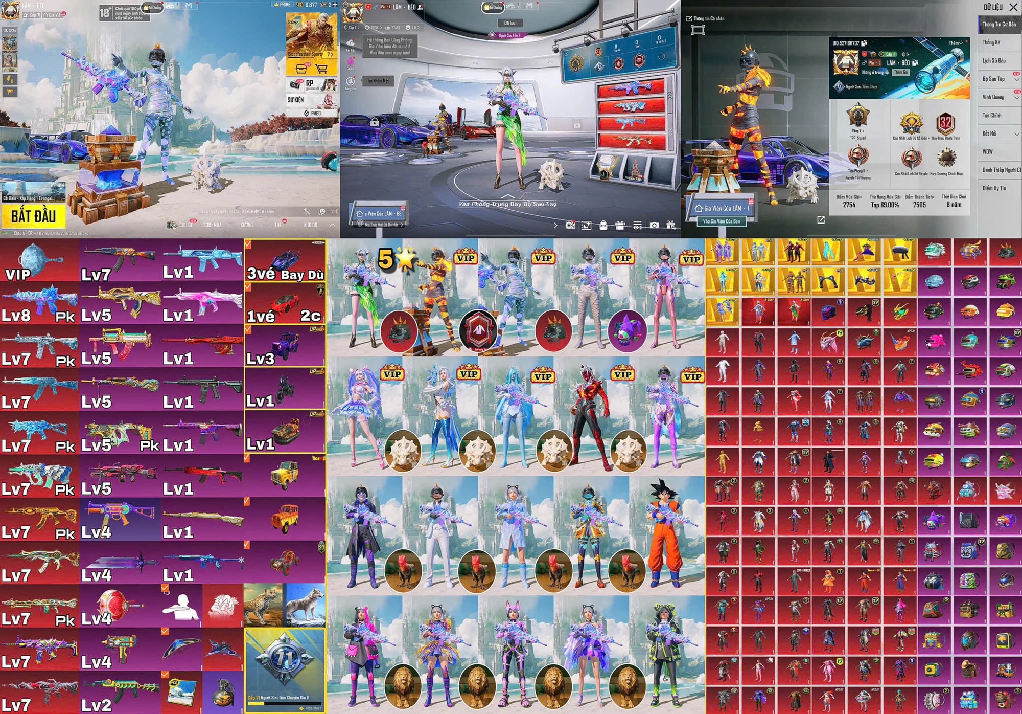 Ảnh đầy đủ tài khoản mã 13543